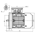 Flensmotor  0,12 kW - 3000 TPM - B5/B14