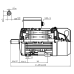 Elektromotor eenfase 3,0 kW - 1500 TPM - B3 - hoog aanloopkoppel