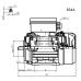 Voet-/flensmotor eenfase 0,25 kW - 3000 TPM - B35/B34 - hoog aanloopkoppel