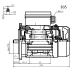 Voet-/flensmotor eenfase 0,12 kW - 1500 TPM - B35/B34 - laag aanloopkoppel