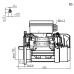 Flensmotor eenfase 0,12 kW - 1500 TPM - B5/B14 - laag aanloopkoppel