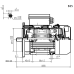 Voet-/flensmotor eenfase 0,25 kW - 1500 TPM - B35/B34 - hoog aanloopkoppel